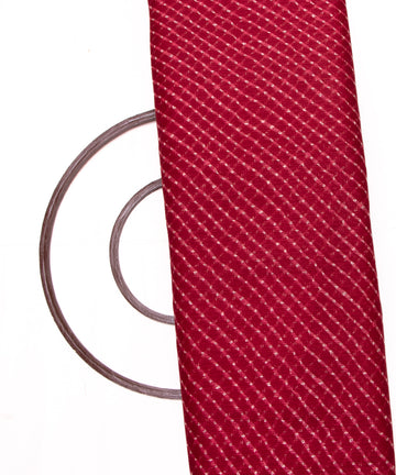 Maroon Colour Lehariya Kota Doria Fabric